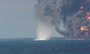 sanchi油船起火 持续燃烧一周后沉没