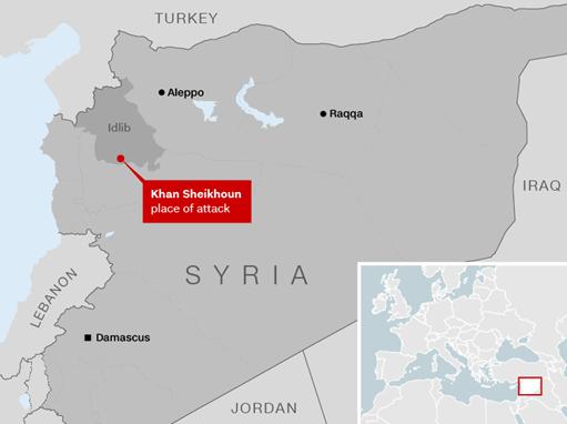 叙利亚遭毒气攻击，致数十人丧生