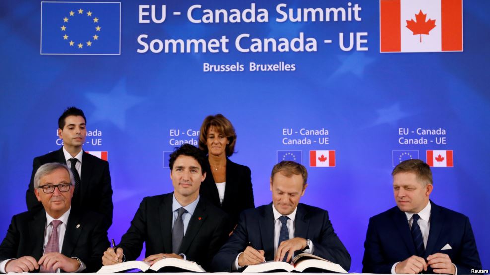 欧盟与加拿大“破冰”签署自由贸易协定