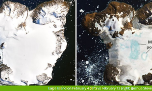 NASA公布的南极最新照片，在以肉眼可见的速度融化