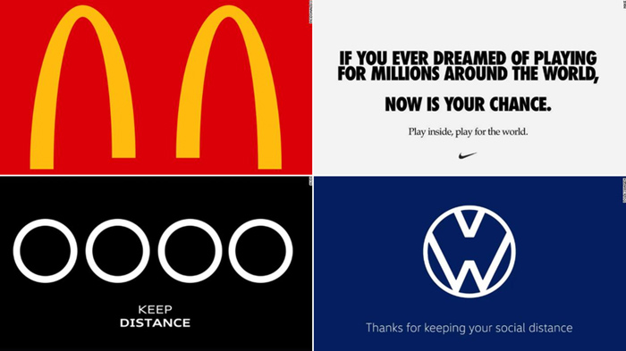 麦当劳、肯德基、奥迪等品牌纷纷推出“社交隔离版”logo