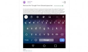Google在安卓手机键盘上加了logo，网友们很生气