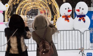 莫斯科举行冰雪艺术节