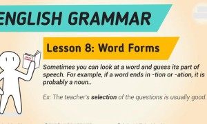 学习英语语法：第 8 课 – 单词形式